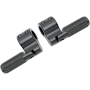 (image for) Clamp-On Footpegs, Black Anodized Ribbed