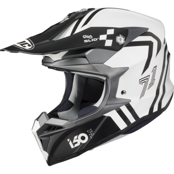 (image for) HJC i50 HEX Helmet - Semi-Flat White/Black - Size S
