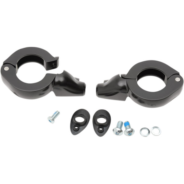 (image for) Drag Specialties Shrouded Turn Signal Fork Clamps 41mm Gloss Black