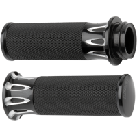 (image for) Fusion Deep Cut Grips - Black Anodized - 24 FLHTK/FLTRK/FLHRXS
