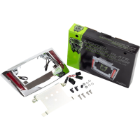 (image for) LED License Plate Frame - Chrome w/ Red Lenses