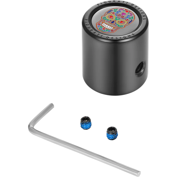 (image for) FIGURATI DESIGNS Heel-Toe Shifter Cover Black w/ Sugar Skull