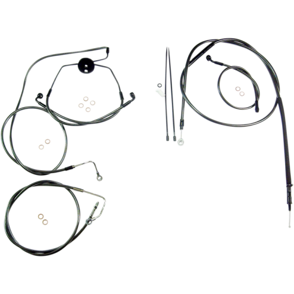 (image for) MAGNUM Black Pearl Handlebar Installation Kit (10" Apes)