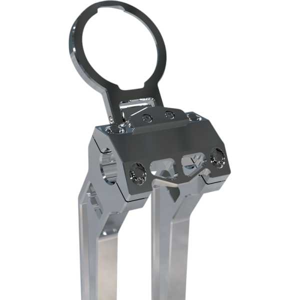 (image for) LA Choppers Single Gauge Mount Raw Aluminum