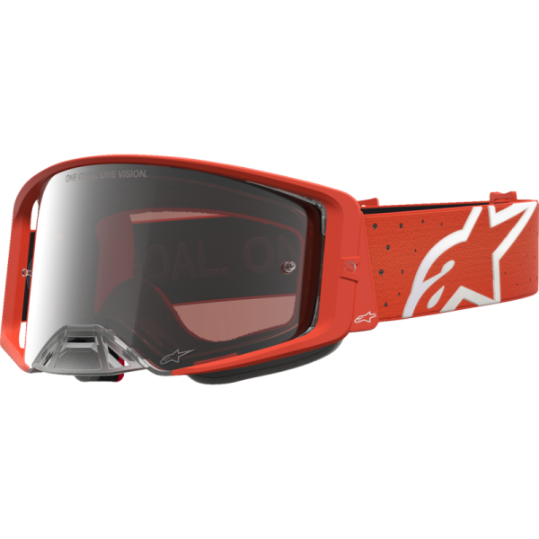 (image for) ALPINESTARS GOGGLES Alpinestars Supertech Goggles - Vesta Orange/Silver (Mirror Silver Lens)
