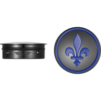 (image for) Swingarm Pivot Cover - Black w/ blue fleur-de-lis