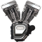 (image for) T111 Long Block Engine - Wrinkle Black/Chrome