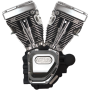 (image for) T111 Long Block Engine - Wrinkle Black/Chrome