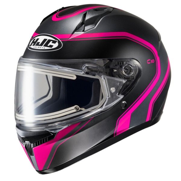 (image for) HJC C10 Elie Helmet - Semi-Flat Black/Pink - Size M