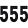 (image for) Standard Numbers - 6" Black - No. 5