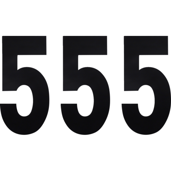 (image for) FACTORY EFFEX Standard Numbers - 6" Black - No. 5