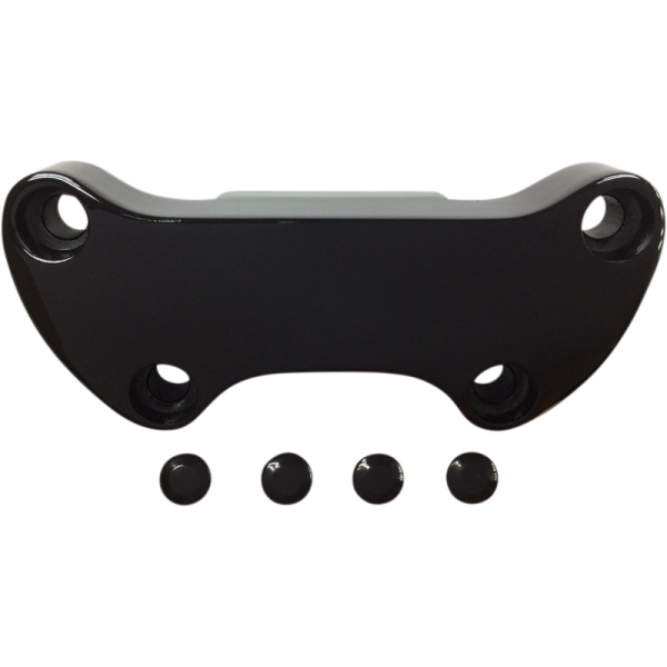 (image for) Drag Specialties Handlebar Clamp with Skirt Gloss Black Smooth