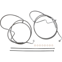 (image for) XR Stainless w/ Chrome Fittings DOT Handlebar Installation Kit, 12"-14" Apes