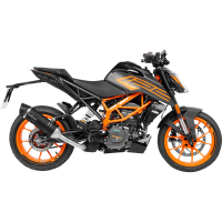 (image for) LV ONE EVO Black stainless steel Slip-On for KTM 390 Duke 21-23