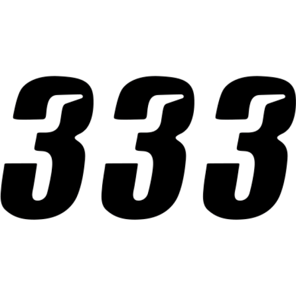 (image for) D'COR VISUALS Slash Series Numbers - 6" Black - No. 3