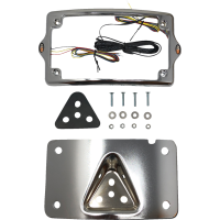 (image for) Curved 3-Bolt Mounted Elypse 3-1 LED License Plate Kit - Chrome