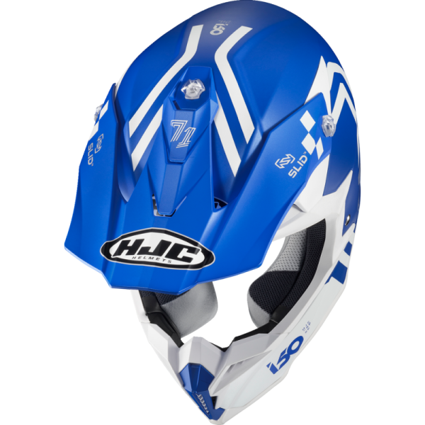 (image for) HJC i50 HEX Helmet - Semi-Flat Blue/White - Size S