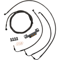 (image for) LA Choppers Midnight Braided Standard Kit for 17-19 Dresser w/o ABS (12-14in.)
