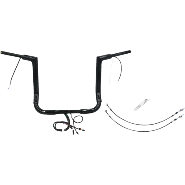 (image for) Fat Baggers Flat Top EZ Install Handlebar 14" Gloss Black