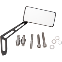 (image for) Black Anodized Rectangular Mirror, Left