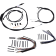 (image for) Burly Brand Black Handlebar Cable/Line Install Kit, For 16" Ape hanger bar