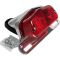 (image for) Pre-65 Lucas-Style Taillight with Chrome Bracket, Red Lens