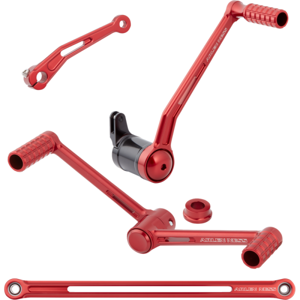 (image for) Arlen Ness Speedliner Foot Control Kit, heel/toe, red anodized