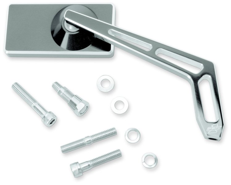 (image for) PRO-ONE PERF.MFG. Billet Aluminum Mirror - Black Anodized Rectangular