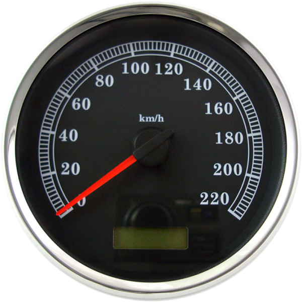 (image for) Drag Specialties 5" Programmable Speedometer Black Face