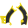 (image for) Acerbis X-Grip Frame Guard - Suzuki RM-Z450 18-24 - Yellow/black