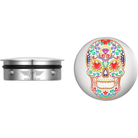 (image for) Swingarm Pivot Cover - Mirror polished w/ sugar skull