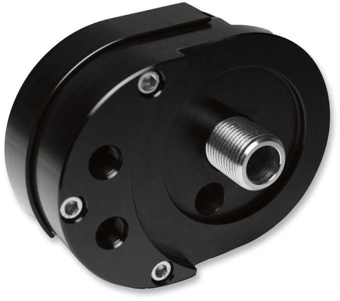 (image for) Offset Oil Filter Mount, Black Anodized