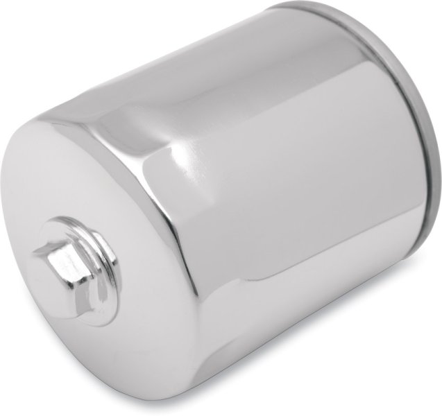 (image for) Drag Specialties Spin-On Oil Filter, Chrome with Nut