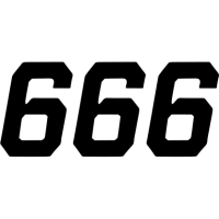 (image for) Race Series Numbers - 6" Black - No. 6