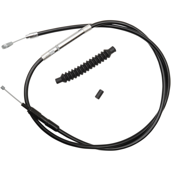 (image for) LA Choppers Black Vinyl/Stainless Braided Clutch Cable/Line