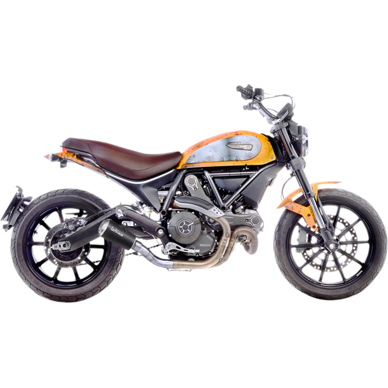 LV-10 Black stainless steel Slip-On for DUCATI Scrambler 800 Icon/Classic 15-21