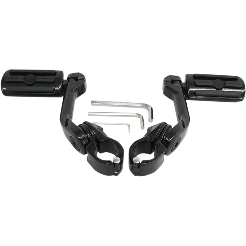 Highway Pegs 5" Arm Black Ribbed