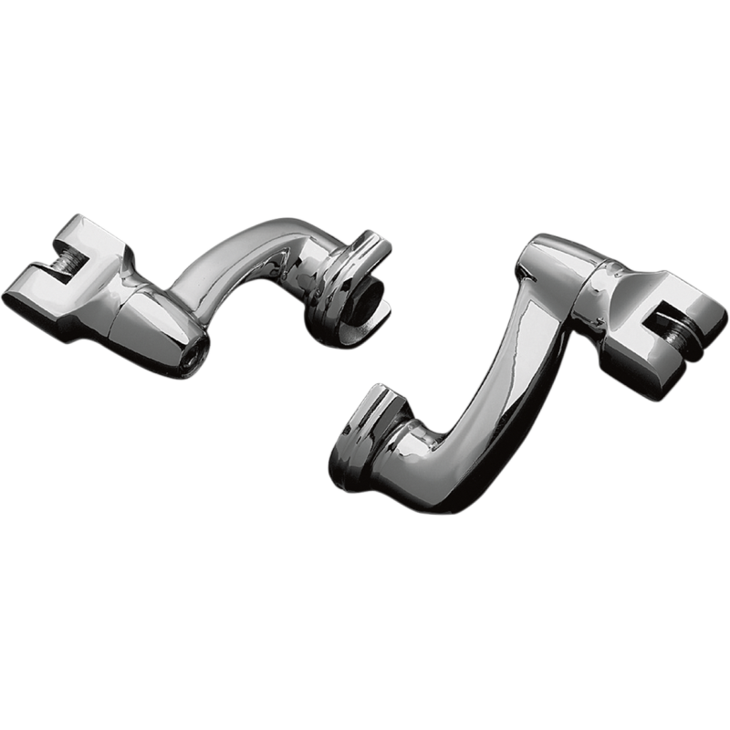 Longhorn Offset Footpeg Mounts (Chrome, w/o Clamps)