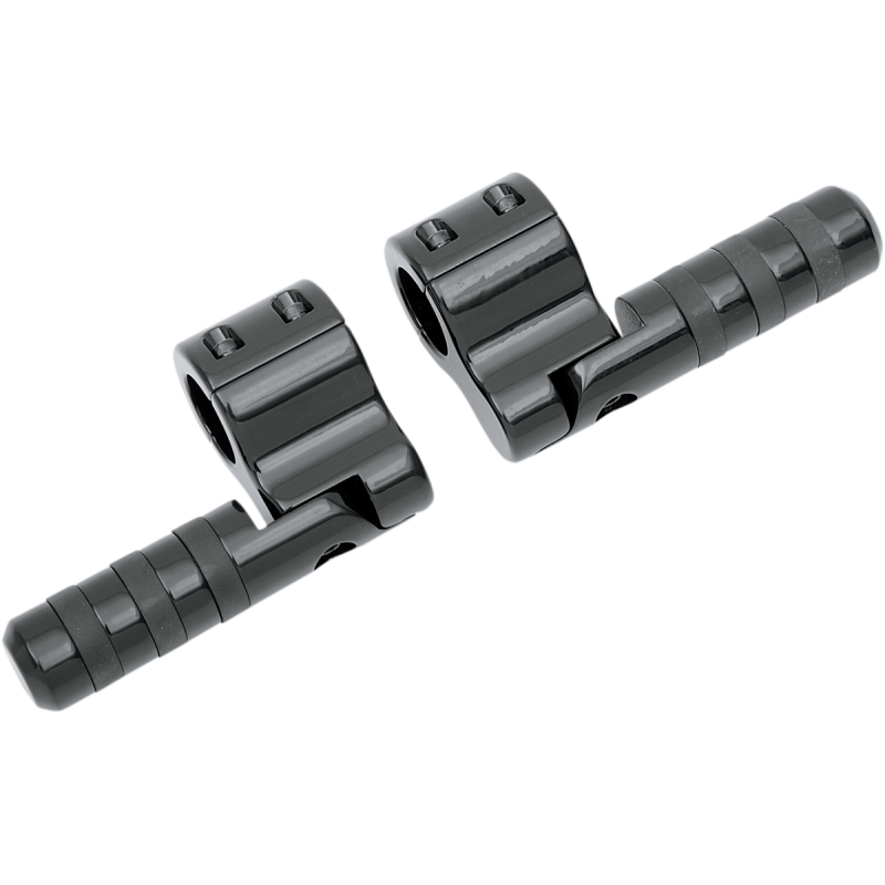 Clamp-On Wide Band Footpegs Black
