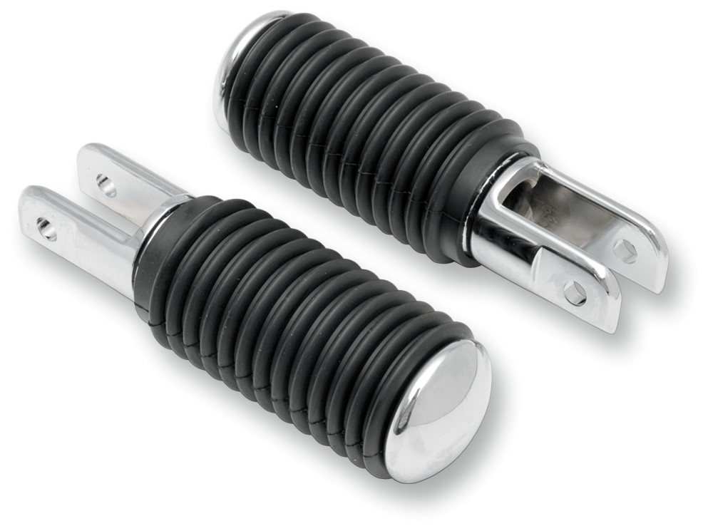 Drag Specialties Chrome Footpegs with Rubber Sleeve