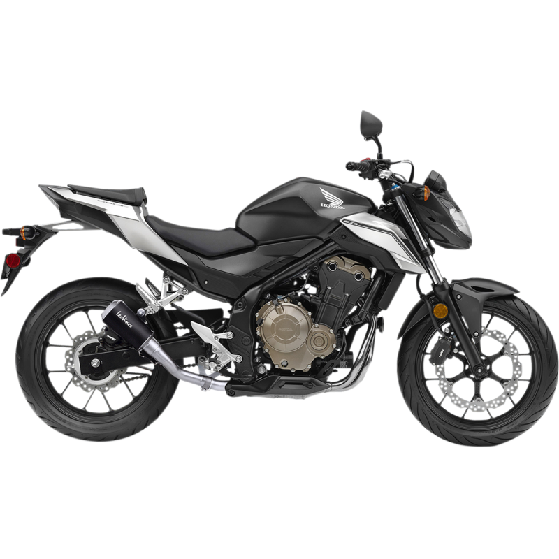 LV-10 Black stainless steel Slip-On for HONDA CB500X 17-18