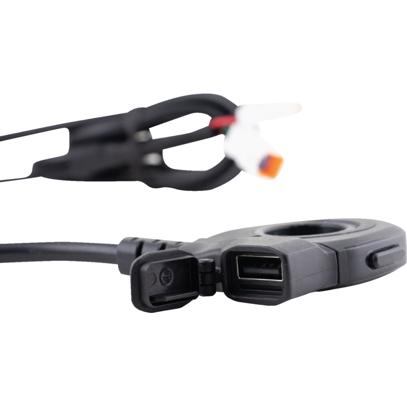 Heated Grip Thumb Switch with USB-A charging port