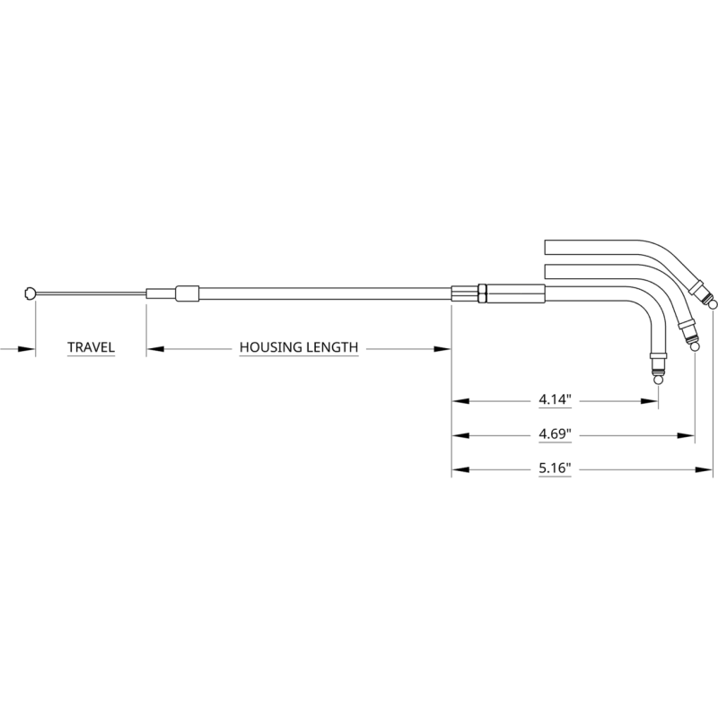 Braided Throttle Cable for Touring