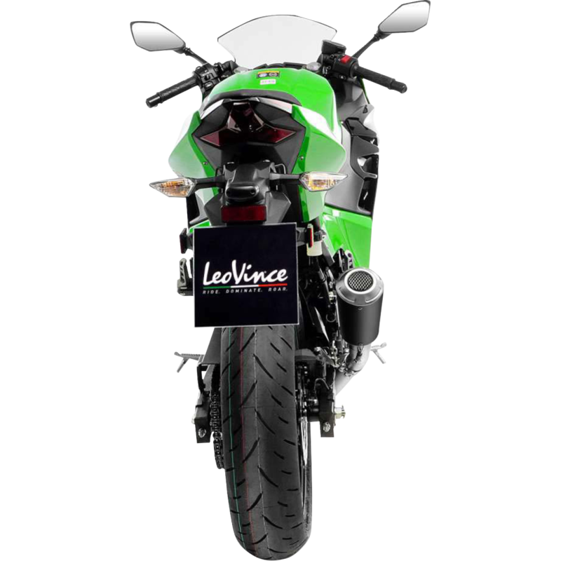 LeoVince LV-10 Black Stainless Steel Slip-On Exhaust