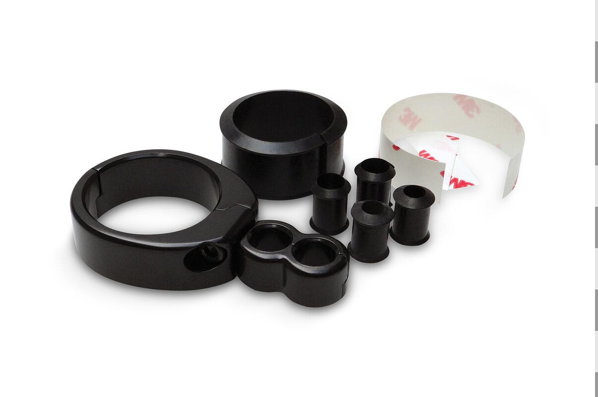 Black Dual Cable Clamp 1 1/4"-1 1/2"