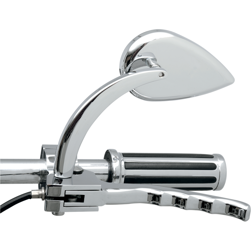 Teardrop Mirror Long-Stem - Chrome