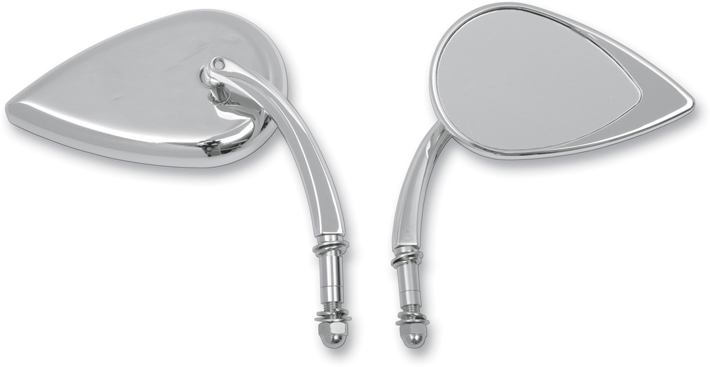 Teardrop Mirror Chrome Short-Stem