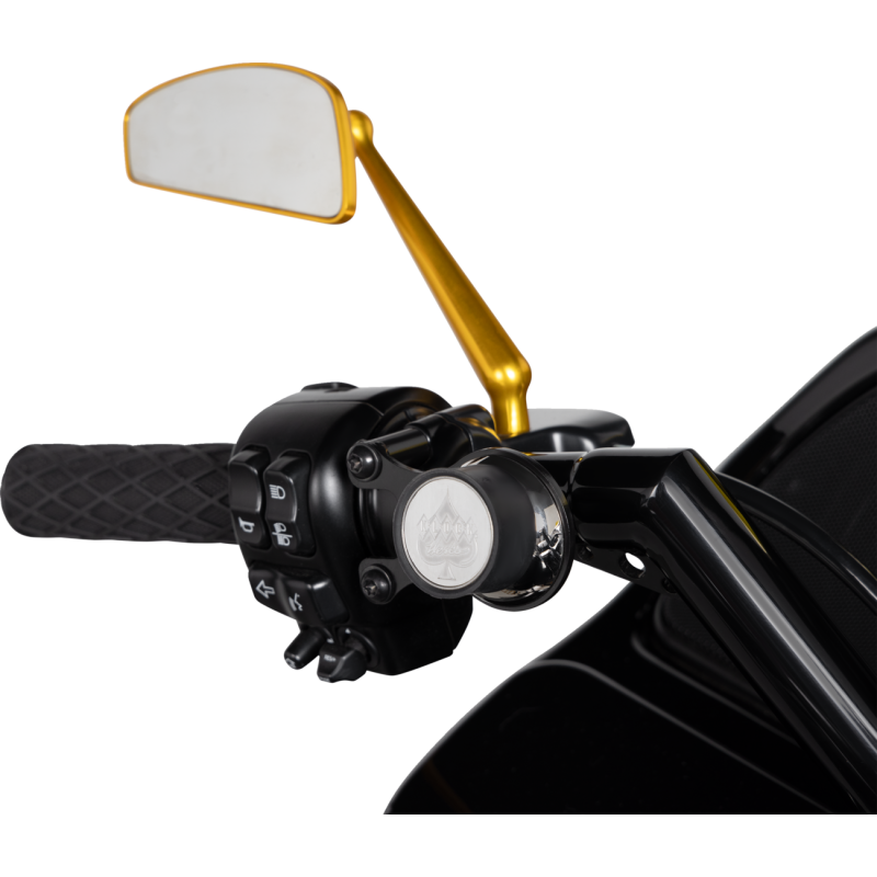 Tearchop Mirror - Gold Anodized, Left