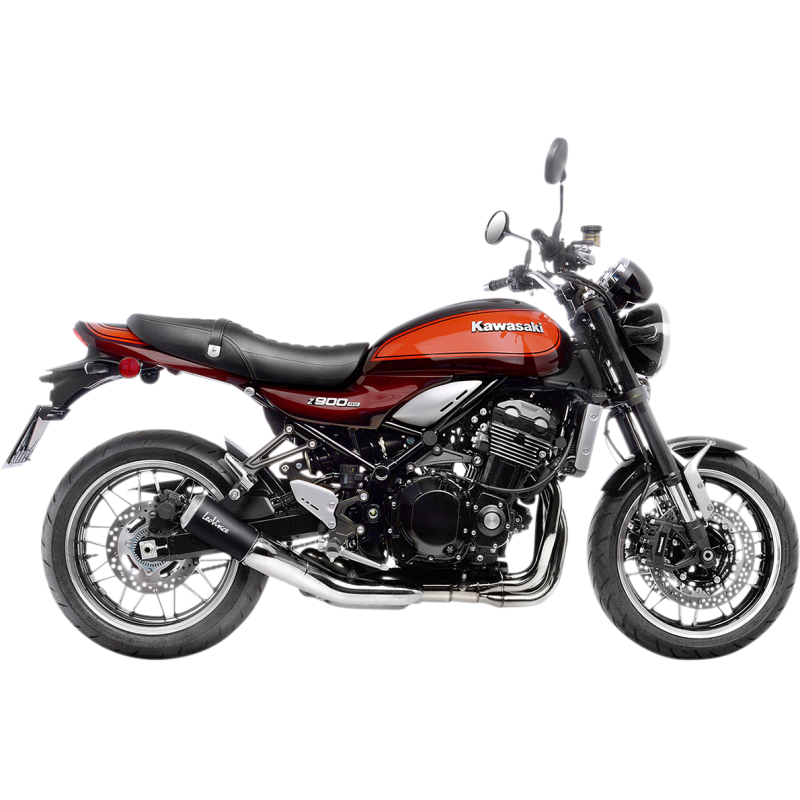 LV-10 Black stainless steel Slip-On for KAWASAKI Z900 RS/Cafe 18-24