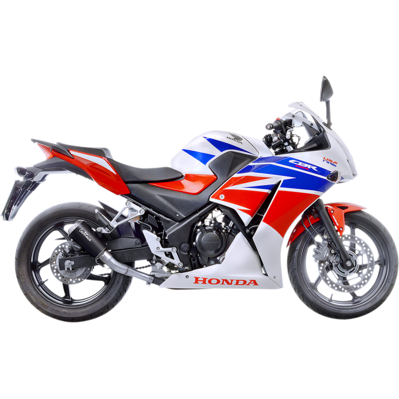 LV-10 Black stainless steel Slip-On for HONDA CB300R/CBR300R 15-21
